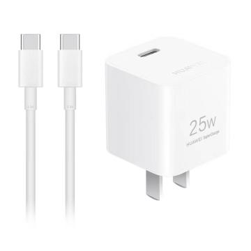 HUAWEI/华为 mini超级快充充电器(Max25W)线充套装 附Type-C转Type-C线/适配苹果手机白色 P0011