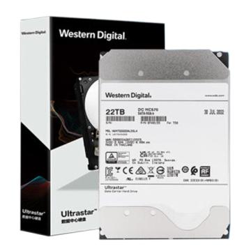 韦度 企业级氦气硬盘22TB Ultrastar HC570 SATA 7200转 512MB CMR WUH722222ALE6L4