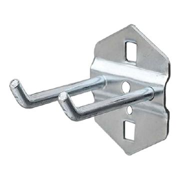 功成狮 双斜挂钩，适用孔距10*10mm，孔边距28mm，孔中心间距38mm的挂板75mm GHWT0008