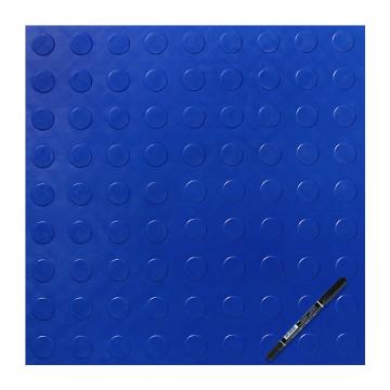 SIGCESS 方块地垫 50X50CM厚度5MM，明扣燕尾式 圆币纹 蓝色
