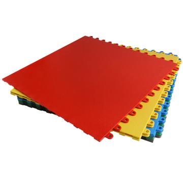盛仕 方块地垫 60X60CM厚度6.5MM；暗扣式 皮革纹 红色