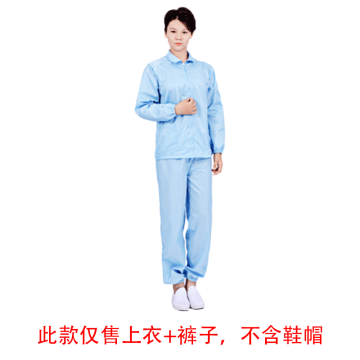 凌致 0.5网格防静电防尘分体服 翻领拉链同型号系列起订量10件 蓝色LZ01002-2，XXL码