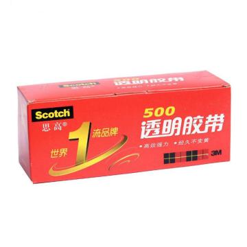 3M 500透明胶带，500 1/2' 15M（12MM*15M） 500 1/2' 15M（12MM*15M）