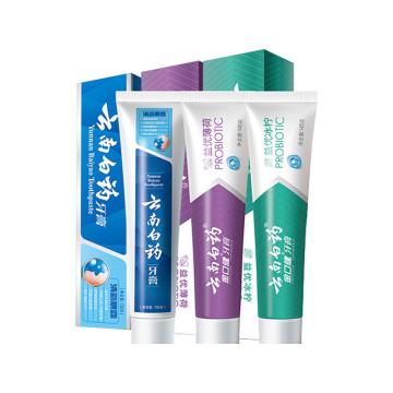 云南白药 益优清新超值3支装（清新晨露150g+益优冰柠145g+益优薄荷145g） 益生菌牙膏套装