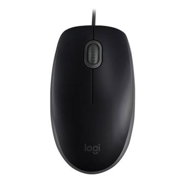 Logitech/罗技 有线鼠标线长180cm 黑色 M110