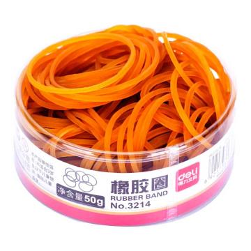 deli/得力 橡胶圈(黄)(50g/筒) 3214 /