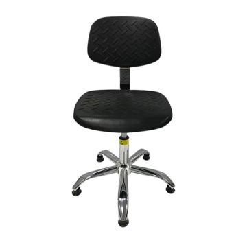 功成狮 防静电升降工作椅，散件发货GSPC0004 可调节高度480-680mm，电镀五星脚固定脚垫款，黑色 GSPC0004