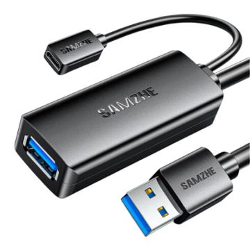 山泽 USB3.0延长线USB3.0 信号放大器工程级 公对母数据连接线10M TDF-10U