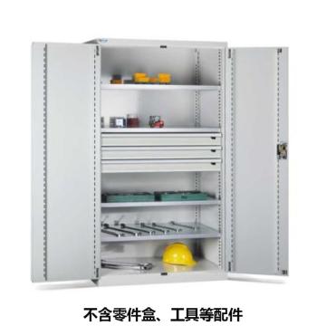 位邦 储物柜1023×550×1800mm，灰色，对开钢门柜，4层层板，3抽屉 77.6421.01