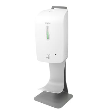 瑞沃 立式自动感应皂液器壁挂式免洗手液盒酒滴液皂液器1000ml 滴液款托盘+台面支架 PL-151055ST白色