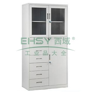 中阳 器械偏六斗柜900宽*400深*1840高 0.7mm厚度 灰白色 CAB-BK7-6DD