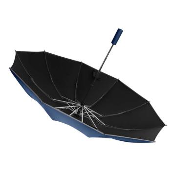 三极户外 10骨全自动反向伞 TP7399 黑胶布+反光条藏青色