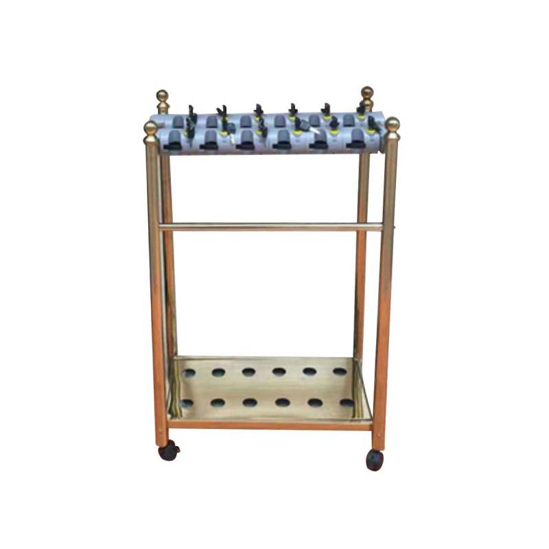 月桐 雨伞架钛金商用收纳架配伞加高款12头 57×35×100cm 锁孔宽2.5cm YT-XD0299
