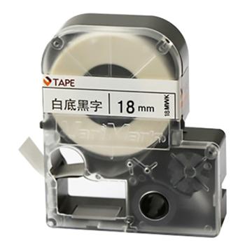 威码 覆膜聚酯标签色带白底黑字 18mm×8.5m 18MWK