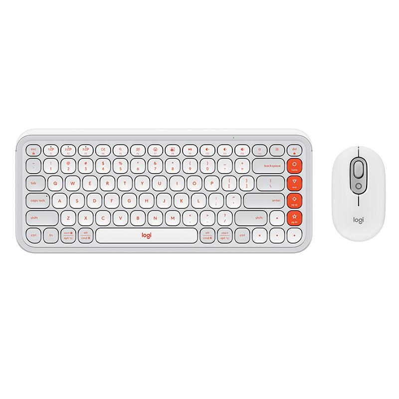 Logitech/罗技 无线蓝牙双模键鼠套装 POP Icon Combo白色