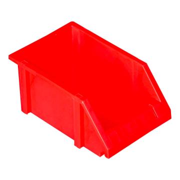 Raxwell 组立背挂斜口盒，外尺寸规格D×W×H(mm):250×160×115，全新料，红色(标签牌+标签纸+立柱) RHSS4473