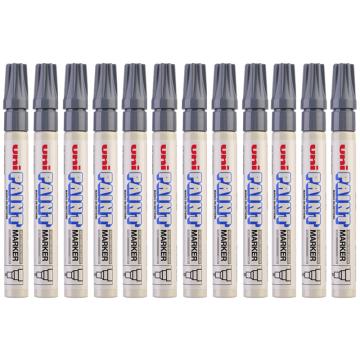 UNI 三菱记号笔油漆笔2.2-2.8mm（12支/盒） PX-20-灰色