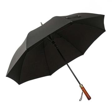 三极户外 木手柄商务长柄直杆雨伞 TP7060 黑色