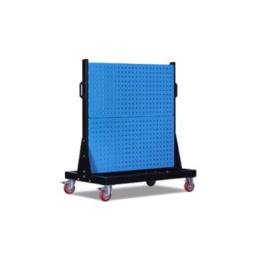 Raxwell 移动型双面两层物料架(4方孔)，尺寸(长×宽×高):960×610×1110mm，散件发货 RHSS4251,承重100kg