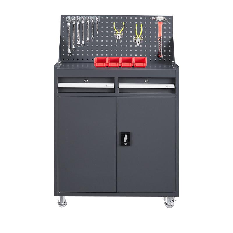 京图尚冠 工具柜带网二抽带轮深灰色900*420*1450mm TC488