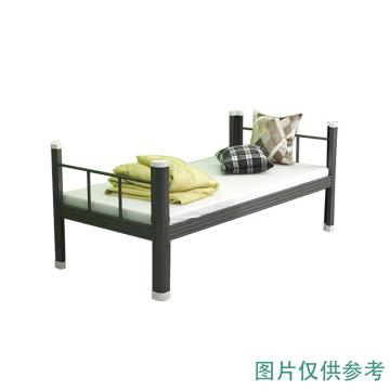 悦山 单人床铁艺员工宿舍铁架床单层床90cm 磨砂黑 悦山AA215
