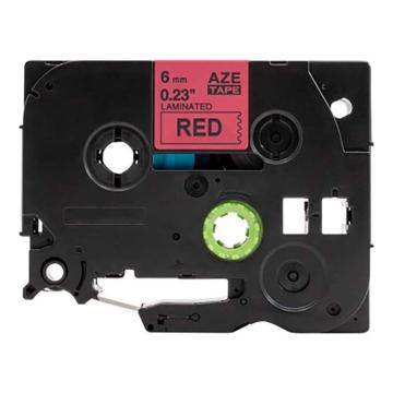 功成狮 标签色带，AZE-411GCDY0176 宽度6mm 红底黑字，适用于兄弟ＴＺ系列标签机 GCDY0176