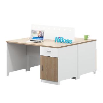 HiBoss 办公家具职员桌办公桌板式员工位两人位1400*1200*1050mm GJSP-65