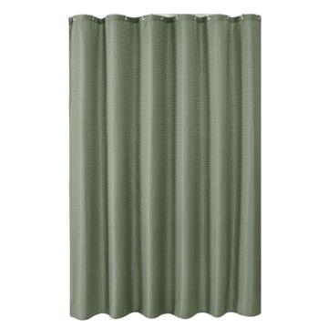 功成狮 简约防水浴帘，GJCA0210GJCA0210 涤纶 华夫格120gsm 150×180cm（含12个挂钩）豆绿色 GJCA0210