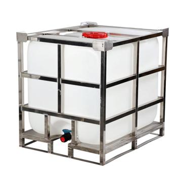 功成狮 不锈钢吨桶 白色1000L，口径150mm，出料口:50mm，尺寸:1200×1000×1150mm GHSS0447
