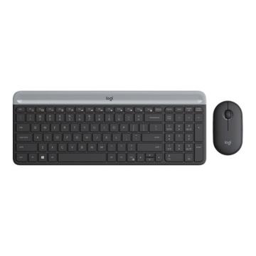 Logitech/罗技 键鼠套装无线超薄全尺寸键鼠套装 MK470（黑）