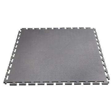 盛仕 方块地垫 60X60CM厚度6.5MM；明扣燕尾式 皮革纹 灰色
