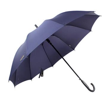 天堂伞 加大雨伞长柄半自动超大号10骨防风防雨伞藏青色 193E