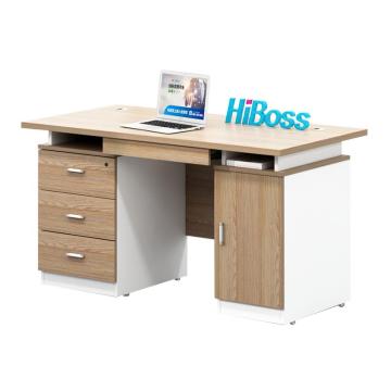 HiBoss 板式单人办公桌带抽屉职员桌1400*600*750mm GJSP-49