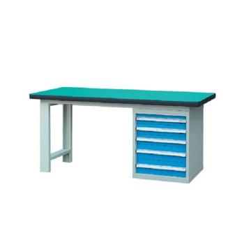 锐德 50mm复合桌面单侧5抽柜重型工作桌1500W×750D×800H，载重:1000kg，不含安装 RD1503BZ