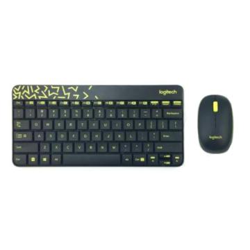 Logitech/罗技 无线键鼠套装Nano 无线鼠标无线键盘套装（黑色） MK240