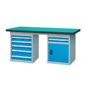 锐德 50mm复合桌面双侧6抽1门柜重型工作桌1500W×750D×800H，载重:1000kg，不含安装 RD1505DZ