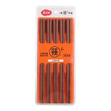 美丽雅 工艺铁木筷木筷子长25cm 10双装 HC087170