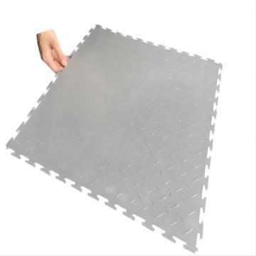 NTSJ 地垫方块 50X50CM厚度5MM 明扣燕尾式 人字纹 灰