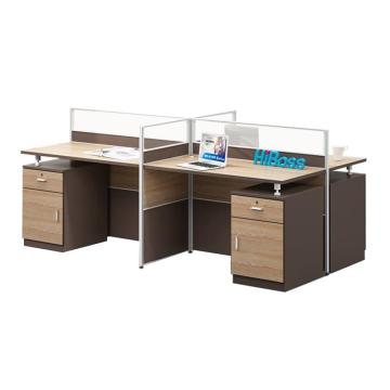 HiBoss 办公家具职员桌屏风卡座员工位4人位2400*1200*1050mm GJSP-58
