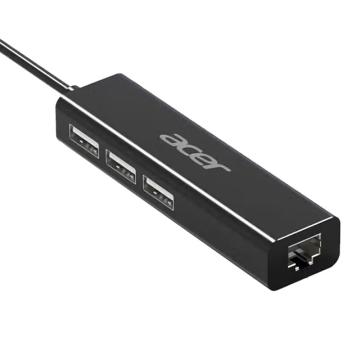 Acer/宏碁 百兆4口扩展坞USB2.0*3 百兆网口 HY41-T41(黑色C口网口)百兆