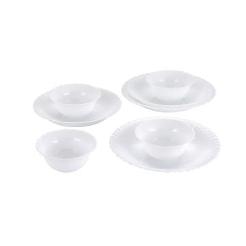 康宁餐具 餐具8件套+2.3L晶炫透明锅组合，皓玉系列CB-HY8ZC+VS-23-TR CB-HY8ZC+VS-23-TR
