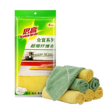 3M 思高合宜系列30×30cm 合宜超细纤维布4片装