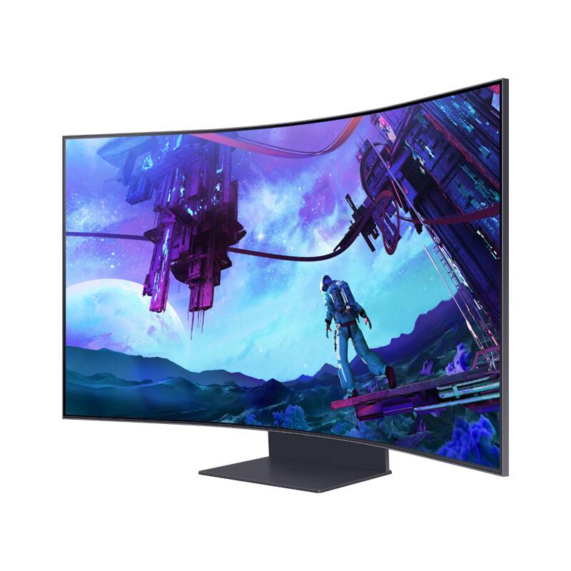 SAMSUNG/三星 显示器/55英寸/3840x2160/4K分辨率/1000R曲率/165Hz刷新率/HDMI/DP/旋转升降支架底座 S55CG970NC