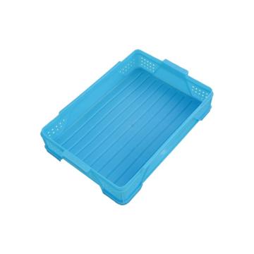 英达斯贝克 塑料方盘外尺寸:640×425×120mm，天蓝色 食品箱