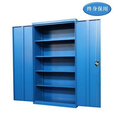 Raxwell 蓝色双开门置物柜(四层板)尺寸(长×宽×高mm):1000×500×1800 RHST0021