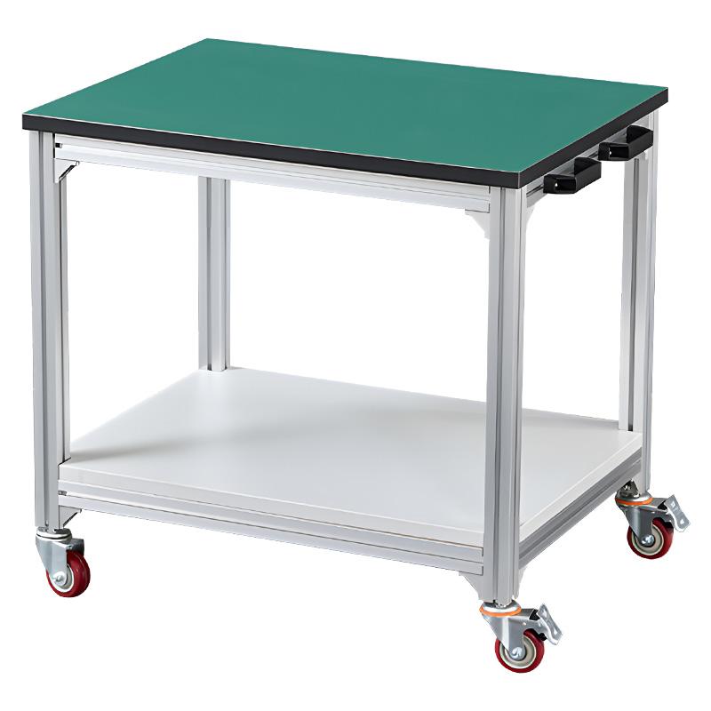 京图尚冠 轻型可移动工作台双层/防静电台面/双扶手/承重200KG/1200*600*750mm TE927