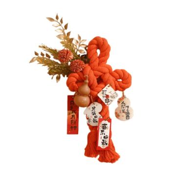 功成狮 中号红色万字结迎中秋 中号橙色万字结（挂饰需简易diy）40*19cm GFUD2593
