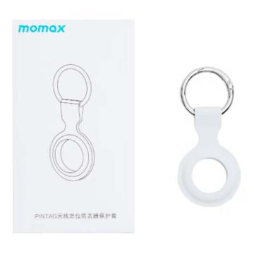 摩米士 苹果AirTag硅胶保护套钥匙扣无线定位防丢神器追踪器保护壳白色 SR30W