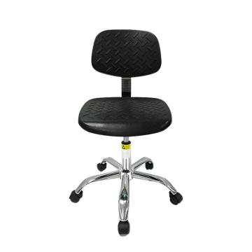 功成狮 防静电升降工作椅，散件发货GSPC0002 可调节高度480-680mm，电镀五星脚滑轮款，黑色 GSPC0002