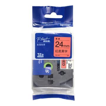 兄弟 标签色带红底/黑字 24mm TZE-451